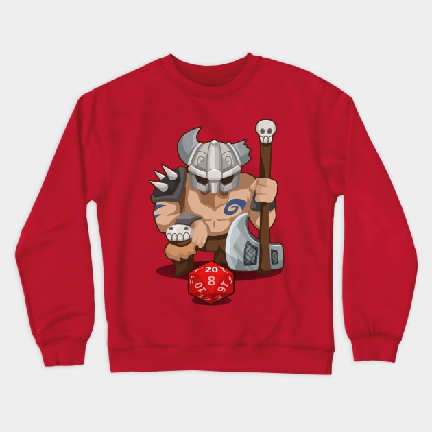 D20's- Barbarian Crewneck Sweatshirt by Odedil87